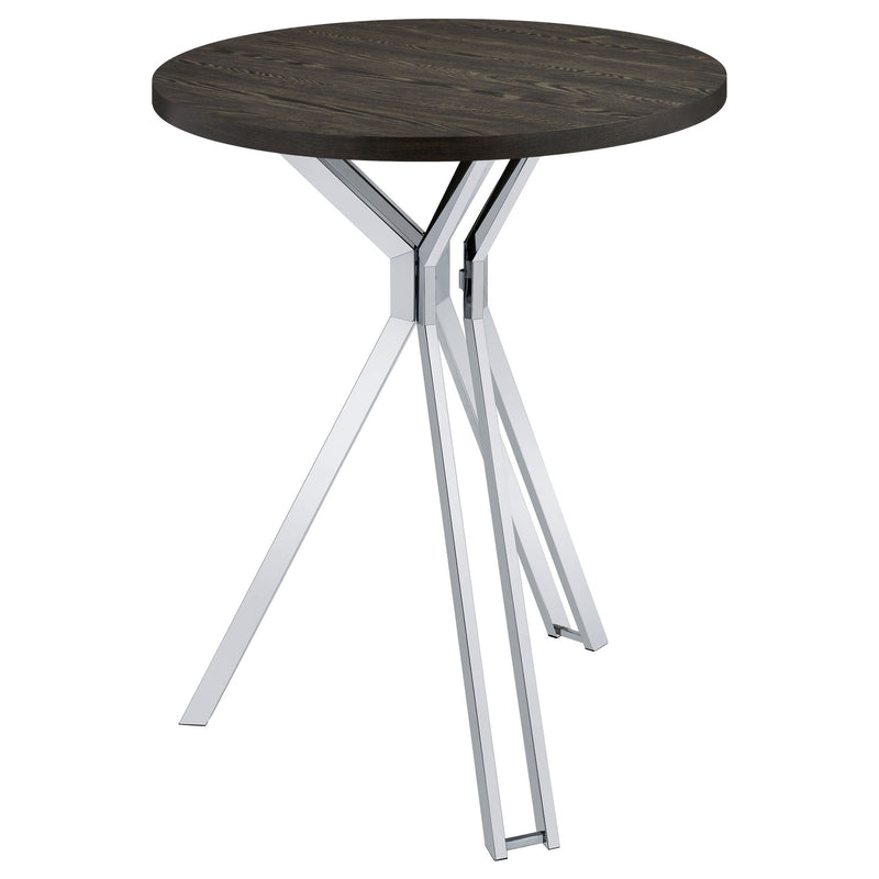 Edgerton - Round Height Bistro Bar Table - Dark Oak