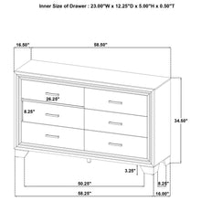 Load image into Gallery viewer, Funston - 6 Drawer Dresser Cabinet - Brown Oak
