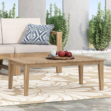 Load image into Gallery viewer, Outdoor Coffee Table With Slat Panel Top - Light Brown
