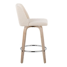 Load image into Gallery viewer, Toriano - Contemporary Fixed Height Counter Stool With Swivel &amp; Round Footrest Modern Design (Set of 2)
