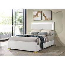 Load image into Gallery viewer, Full LED Panel Bed With Touch Activated Lighting - White

