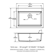 Load image into Gallery viewer, Quartz Kitchen Sink 30" X 22" Granite Composite Workstation Drop In Sink - White
