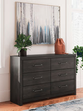 Load image into Gallery viewer, Hollivern - Six Drawer Dresser - Dark Gray
