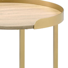 Load image into Gallery viewer, Mithea - End Table - Oak / Gold
