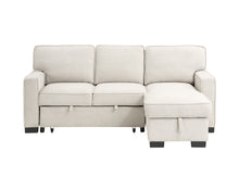 Load image into Gallery viewer, Estelle - Fabric Reversible Sleeper Sectional With Storage Chaise Drop-Down Table 2 Cup Holders And 2 USB Ports
