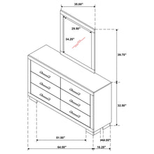 Load image into Gallery viewer, Polk - 6 Drawer Dresser With Mirror
