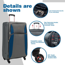 Load image into Gallery viewer, 4 Piece Set Softshell Luggage
