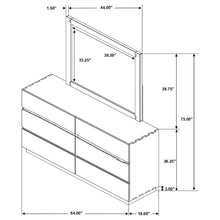 Load image into Gallery viewer, Beverly - 6 Drawer Dresser With Mirror - Walnut
