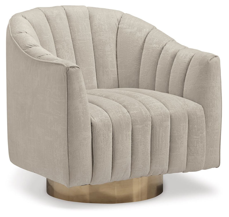 Penzlin - Swivel Accent Chair - Pearl