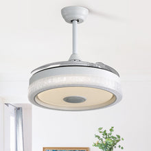 Load image into Gallery viewer, Invisible Ceiling Fan With Remote Control And 36W LED Light, 120V DC Motor, 3 Blades - White
