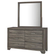 Load image into Gallery viewer, Funston - 6 Drawer Dresser With Mirror - Brown Oak
