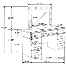 Load image into Gallery viewer, Sarah - 9 Drawer Vanity Desk With Mirror Set - White
