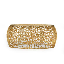 Load image into Gallery viewer, Modern Glam Mesh Coffee Table With Accents And - Gold
