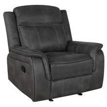 Load image into Gallery viewer, Franklin - Upholstered Padded Arm Glider Recliner - Charcoal
