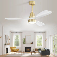Load image into Gallery viewer, Indoor Ceiling Fan With Dimmable LED Light, 6 Speed Remote ControlLED DC Motor, Reversible Blades
