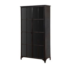 Metal Cabinet w/Glass Doors