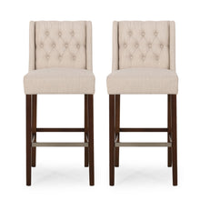 Load image into Gallery viewer, Solstara - Upholstered Dining Barstool With Button Tufted And Wing Back
