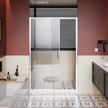 Load image into Gallery viewer, Single Sliding Shower Door With Handle - Chrome

