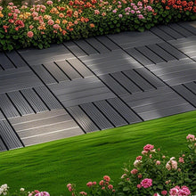 Load image into Gallery viewer, Interlocking Plastic Deck Tiles, Waterproof Outdoor / Indoor Patio Flooring
