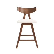 Load image into Gallery viewer, Mid Century Modern Counter Stool With V Shape Frame And Upholstered Seating

