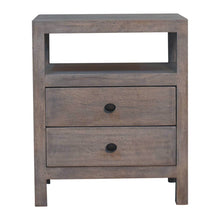 Load image into Gallery viewer, 2 Drawer Open Bedside Table - Gray Ash
