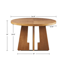 Load image into Gallery viewer, Round Dining Table With Pecan Wood Veneer - Walnut
