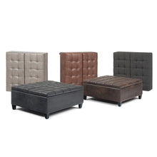 Load image into Gallery viewer, Harrison - Upholstered Coffee Table Storage Ottoman
