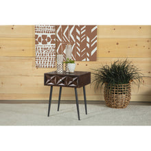 Load image into Gallery viewer, Gibson - Coffee 1 Drawer Rectangular Side Table With Angled Legs - Coffee

