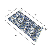 Load image into Gallery viewer, Outdoor Bench Cushions With Secure Tie Down Straps - Blue / Multi
