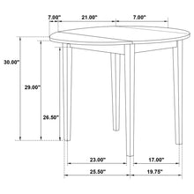 Load image into Gallery viewer, Cliff - 3 Piece Round Drop Leaf Dining Table Set With Ladderback Chairs - White
