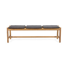 Load image into Gallery viewer, Cambria - Rustic 3 Seater Bench - Teak
