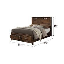 Load image into Gallery viewer, Merrilee - Eastern King Bed With Storage - Oak
