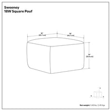 Load image into Gallery viewer, Sweeney - Upholstered Square Pouf
