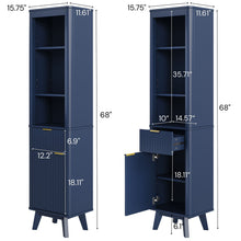 Load image into Gallery viewer, Tall Bathroom Storage Cabinet With Adjustable Shelves And 1 Drawer &amp; Door
