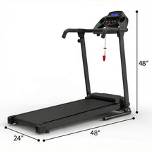 Load image into Gallery viewer, 2.5Hp Portable Treadmill With Handles, App Control &amp; LED Display - Black
