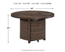 Load image into Gallery viewer, Paradise Trail - Round Fire Pit Table - Medium Brown

