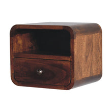 Load image into Gallery viewer, Curved Upper Slot Floating Nightstand
