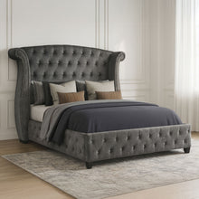 Load image into Gallery viewer, Sophia - Crystal Tufted Upholstered Bed
