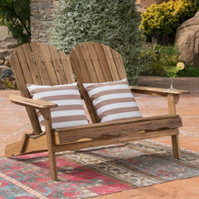 Load image into Gallery viewer, Outdoor Adirondack Rocking Loveseat With Hand Crafted Details
