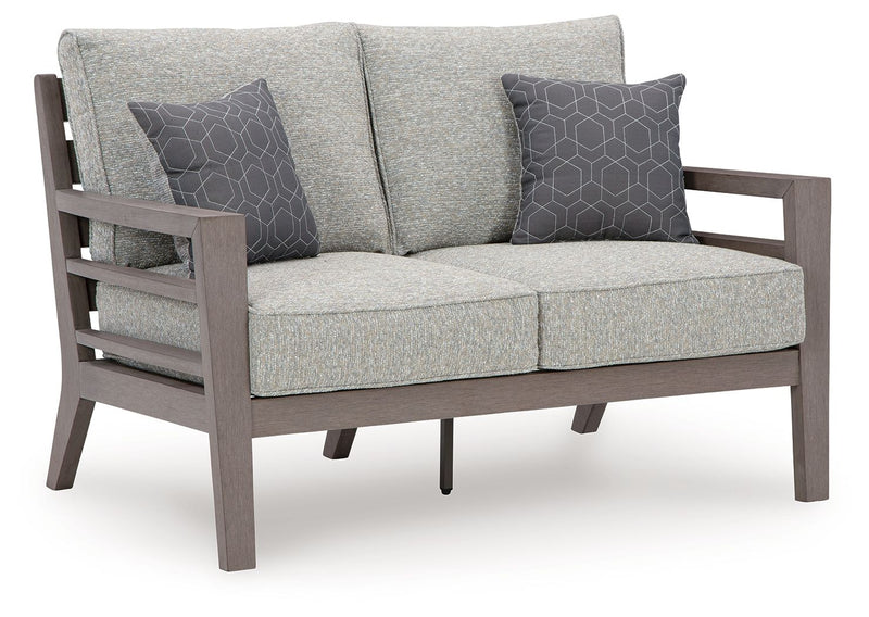 Hillside Barn - Loveseat With Cushion - Gray / Brown