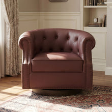 Load image into Gallery viewer, 360° Swivel Accent Chair With Curved Back
