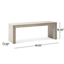 Load image into Gallery viewer, Acacia Wood Dining Bench, Farmhouse Style
