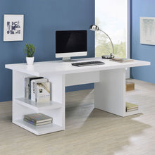 Load image into Gallery viewer, Hannah - 4 Shelf Writing Desk With Open Shelving - White
