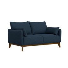 Load image into Gallery viewer, Loveseat With Flared Legs - Blue
