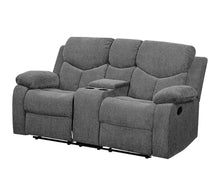 Load image into Gallery viewer, Kalen - Chenille Loveseat With Console - Gray
