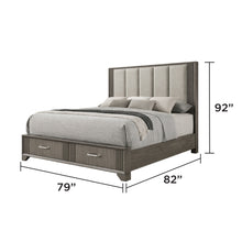 Load image into Gallery viewer, Hugo - Storage Bed With Upholstered Headboard
