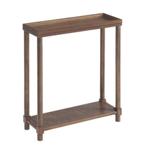 Load image into Gallery viewer, Narrow Side End Tables With Shelf (Set of 2) - Chestnut
