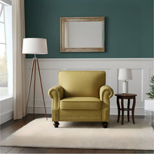 Load image into Gallery viewer, Upholstered Accent Armchair With Turned Legs For Living Room
