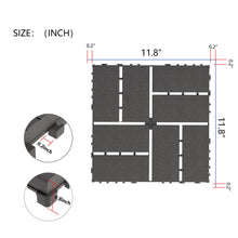 Load image into Gallery viewer, Plastic Interlocking Deck Tiles Patio Deck Tiles Waterproof Outdoor Use
