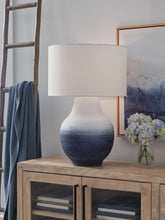 Load image into Gallery viewer, Dashland - Metal Table Lamp - White / Navy
